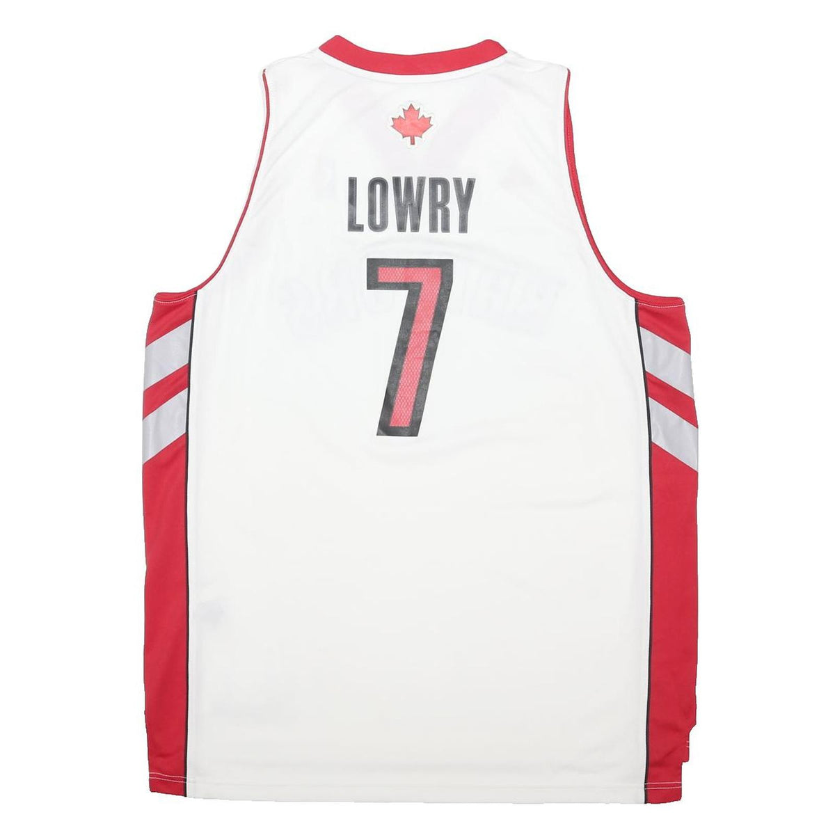 ADIDAS Mens White & Red Raptors #7 Jersey XL Sleeveless NBA Basketball