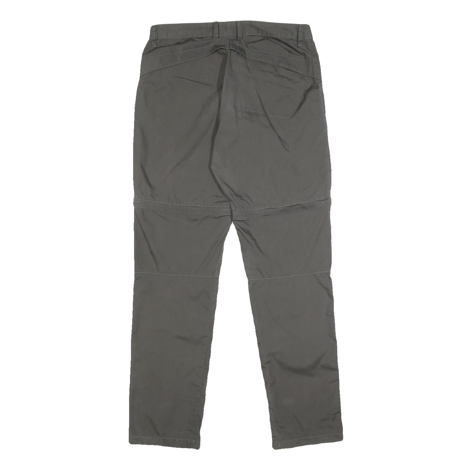 FJALLRAVEN Womens Polyester Grey Regular Zip Cargo Trousers W29 L31 Outdoor