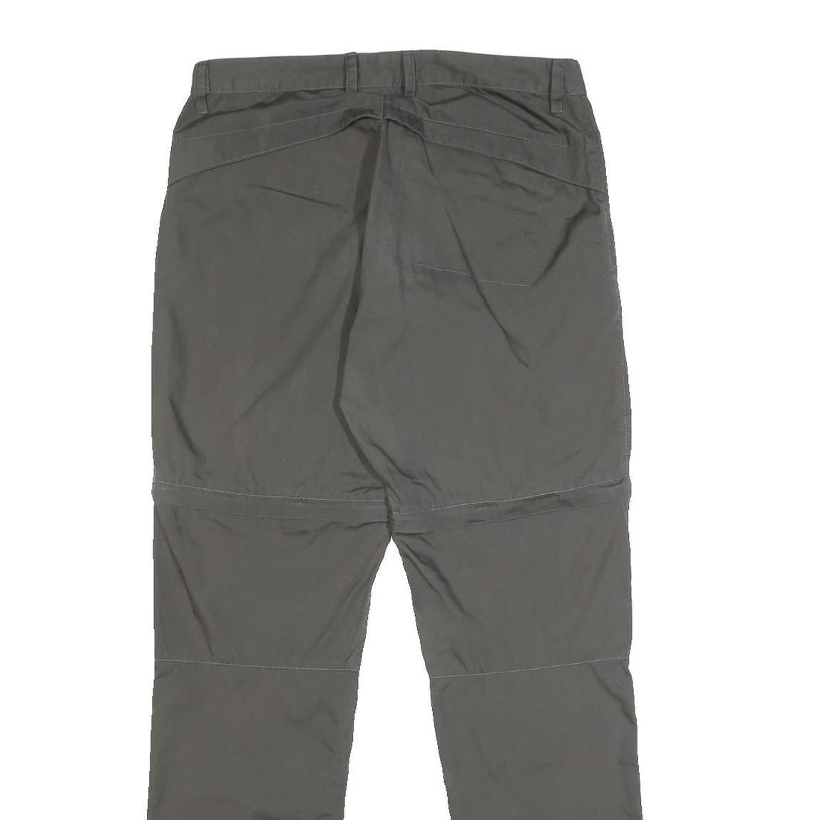FJALLRAVEN Womens Polyester Grey Regular Zip Cargo Trousers W29 L31 Outdoor