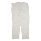 CARHARTT Mens Beige Relaxed Jeans Cotton Blend W38 L32 Workwear Zip Closure
