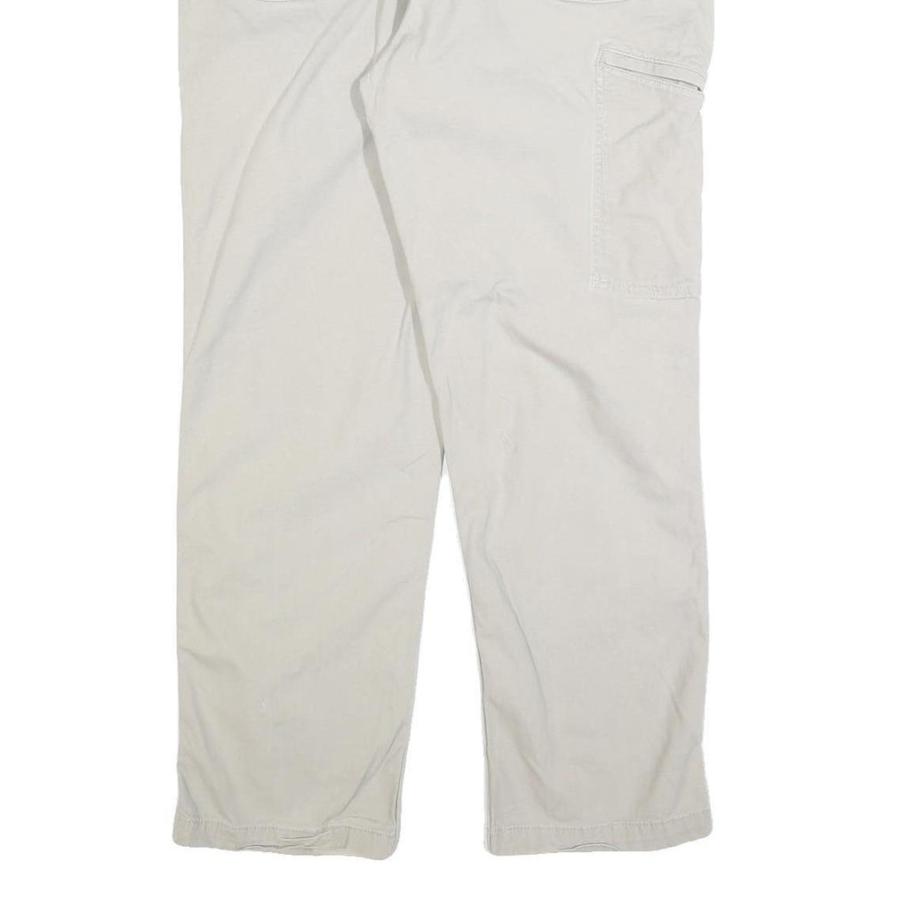 CARHARTT Mens Beige Relaxed Jeans Cotton Blend W38 L32 Workwear Zip Closure