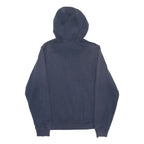 NIKE Mens Blue Pullover Hoodie S Cotton Blend Zip Up Logo Casual Sportswear