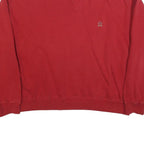 TOMMY HILFIGER Womens Red XL Cotton Blend Crew Neck Sweatshirt