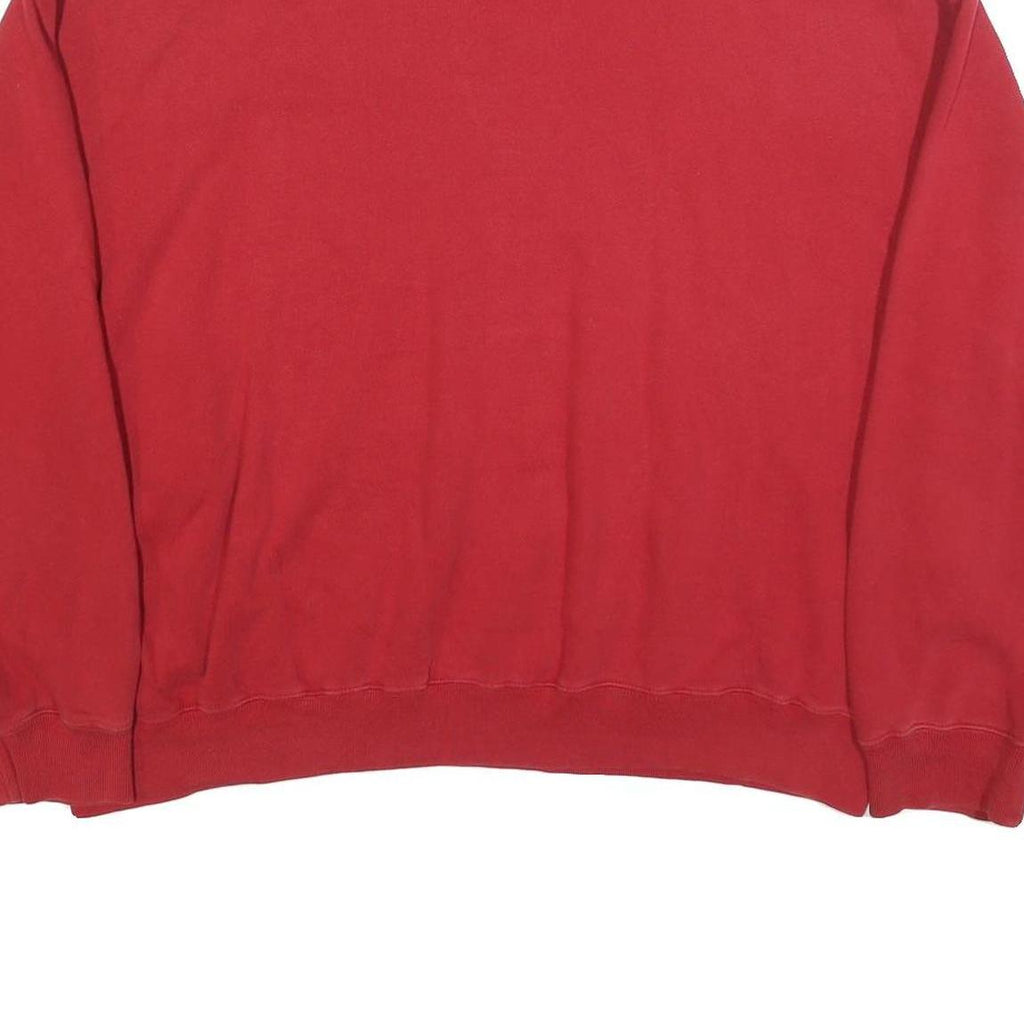 TOMMY HILFIGER Womens Red XL Cotton Blend Crew Neck Sweatshirt