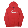 CHAMPION Mens Red Pullover Hoodie M Cotton Blend Casual Sweatshirt