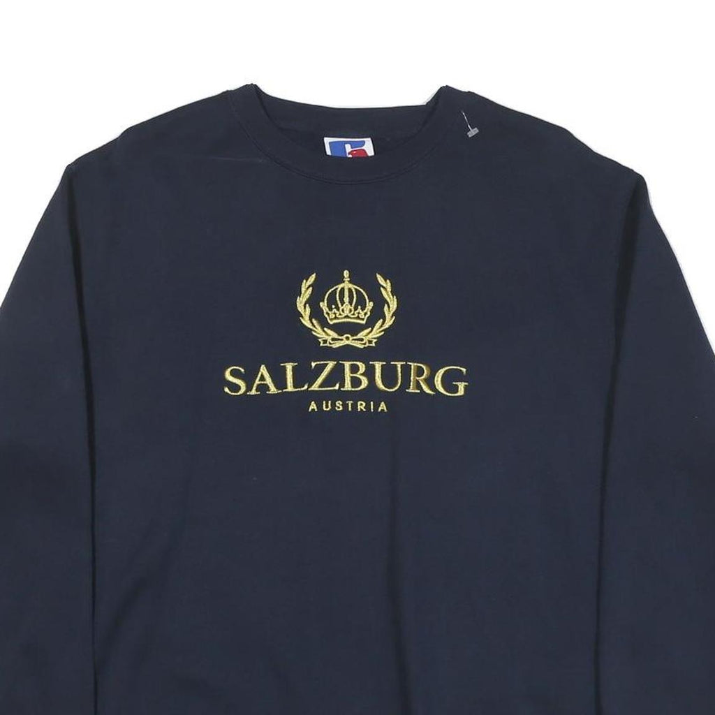 RUSSELL ATHLETIC Mens Navy Blue Salzburg Austria Crew Neck M Sweatshirt