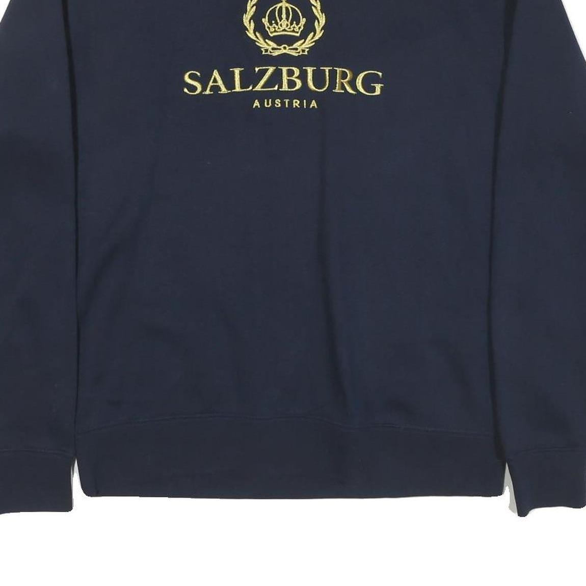 RUSSELL ATHLETIC Mens Navy Blue Salzburg Austria Crew Neck M Sweatshirt