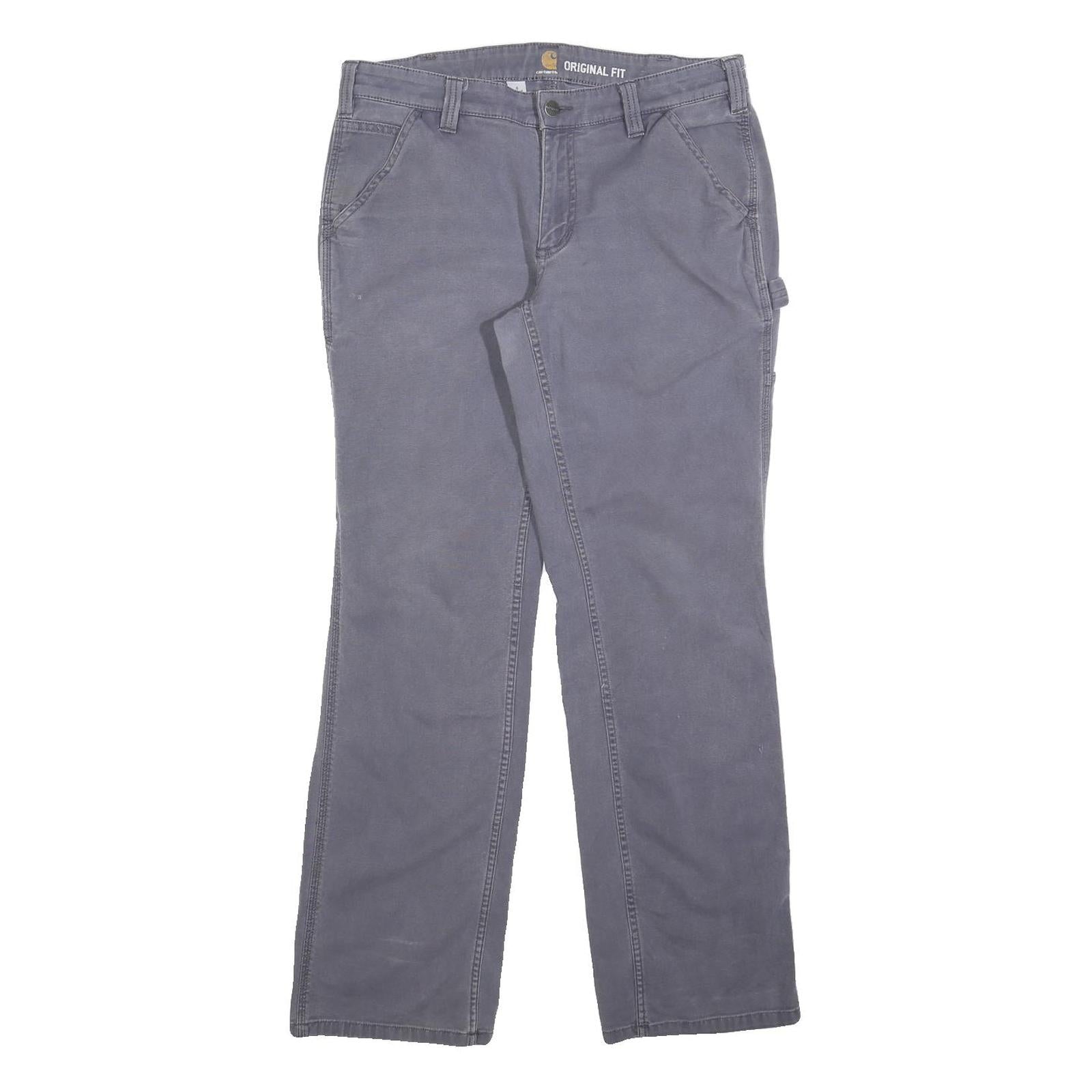 CARHARTT Womens Cotton Blend Regular Fit Purple Trousers W30 L30 Workwear Zip