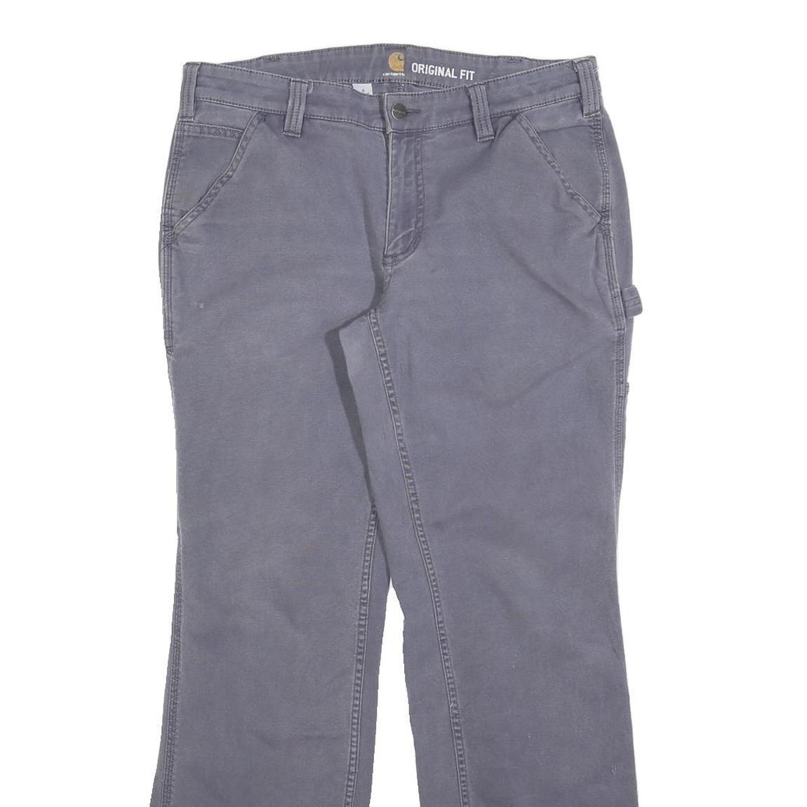 CARHARTT Womens Cotton Blend Regular Fit Purple Trousers W30 L30 Workwear Zip