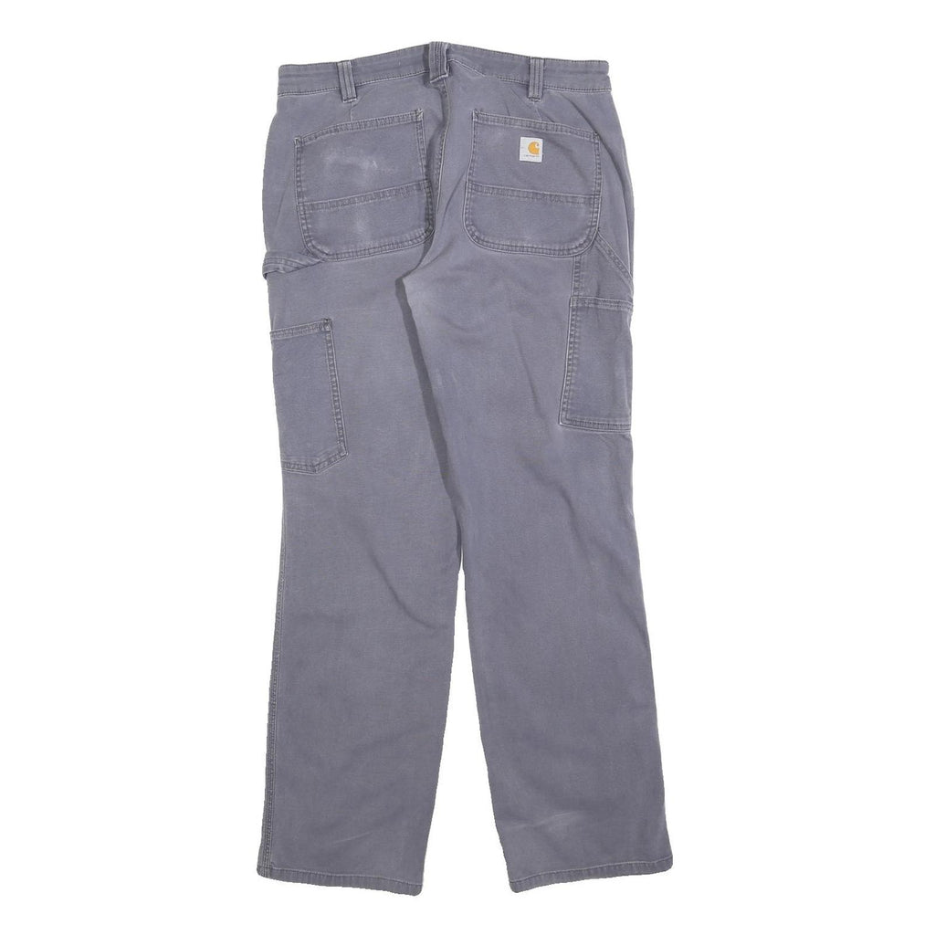 CARHARTT Womens Cotton Blend Regular Fit Purple Trousers W30 L30 Workwear Zip