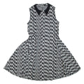 KENZO Womens Fit & Flare Dress Black Houndstooth Sleeveless Short M