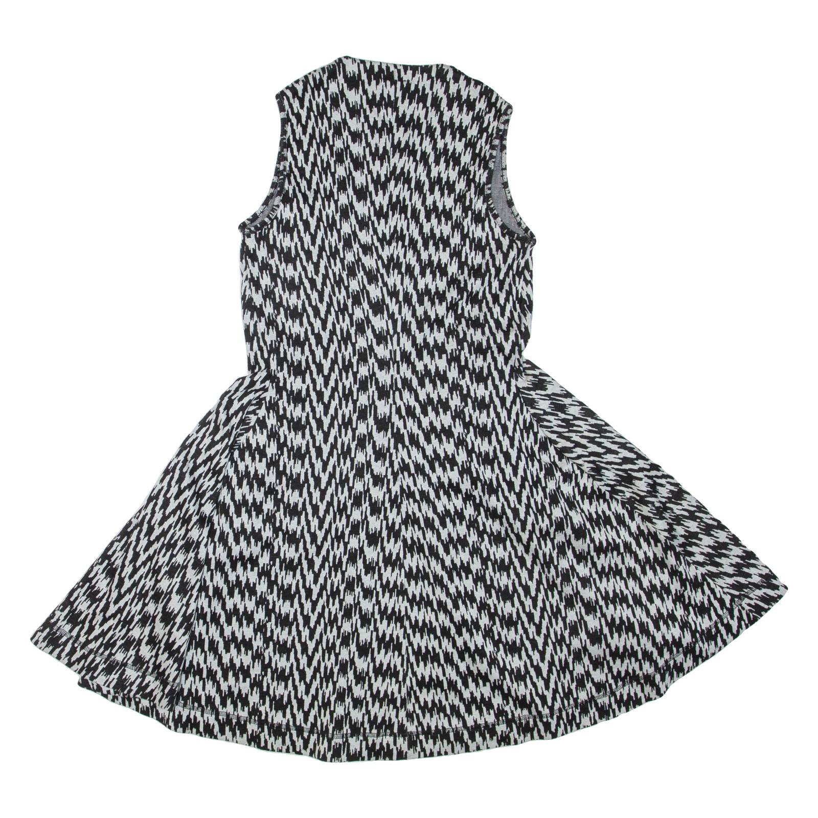 KENZO Womens Fit & Flare Dress Black Houndstooth Sleeveless Short M