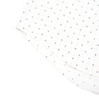 TOMMY HILFIGER Mens White & Navy Shirt L Cotton Blend Polka Dot Short Sleeve