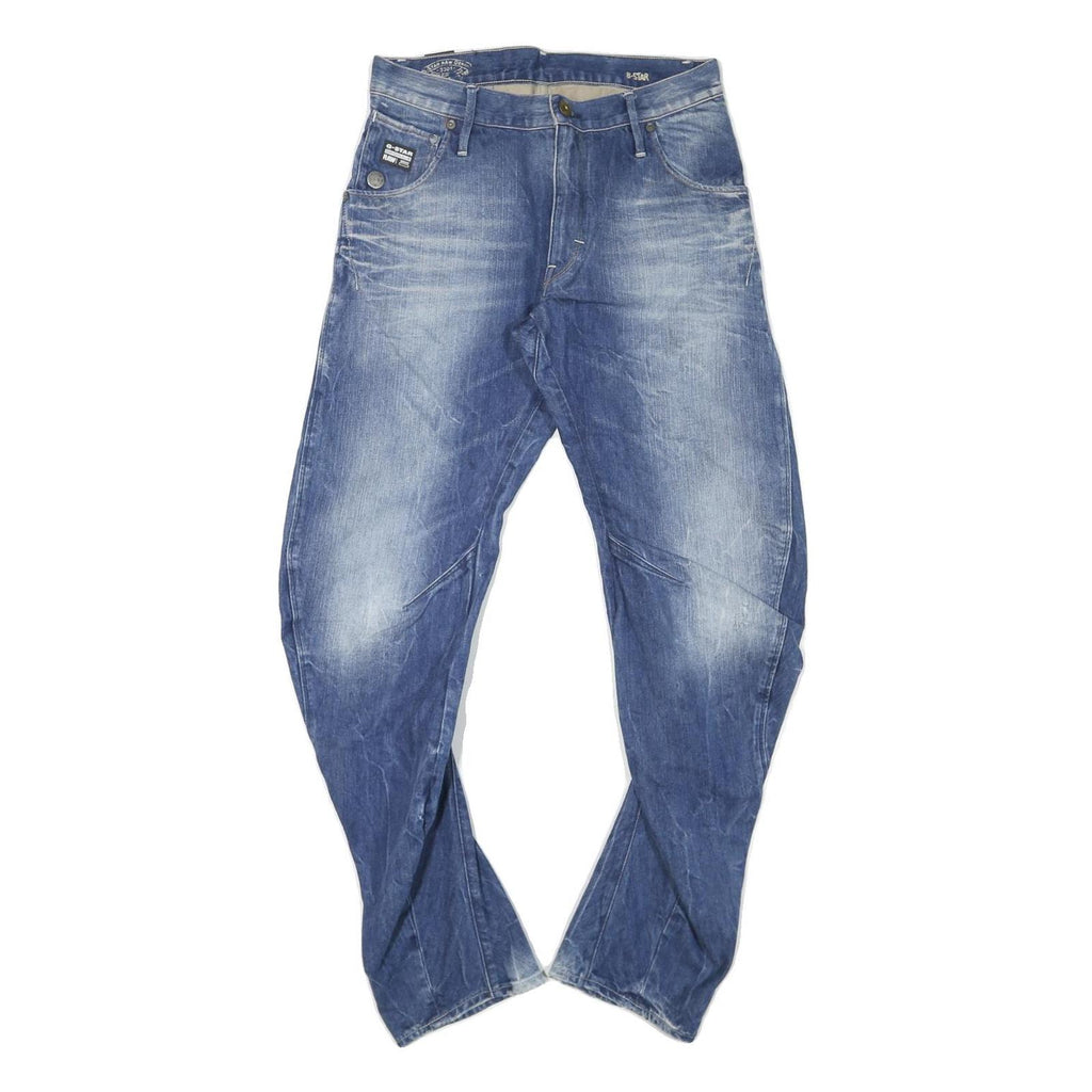 G-STAR Mens Jeans Blue Regular Straight Denim Medium W30 L28 Zip Cotton Blend
