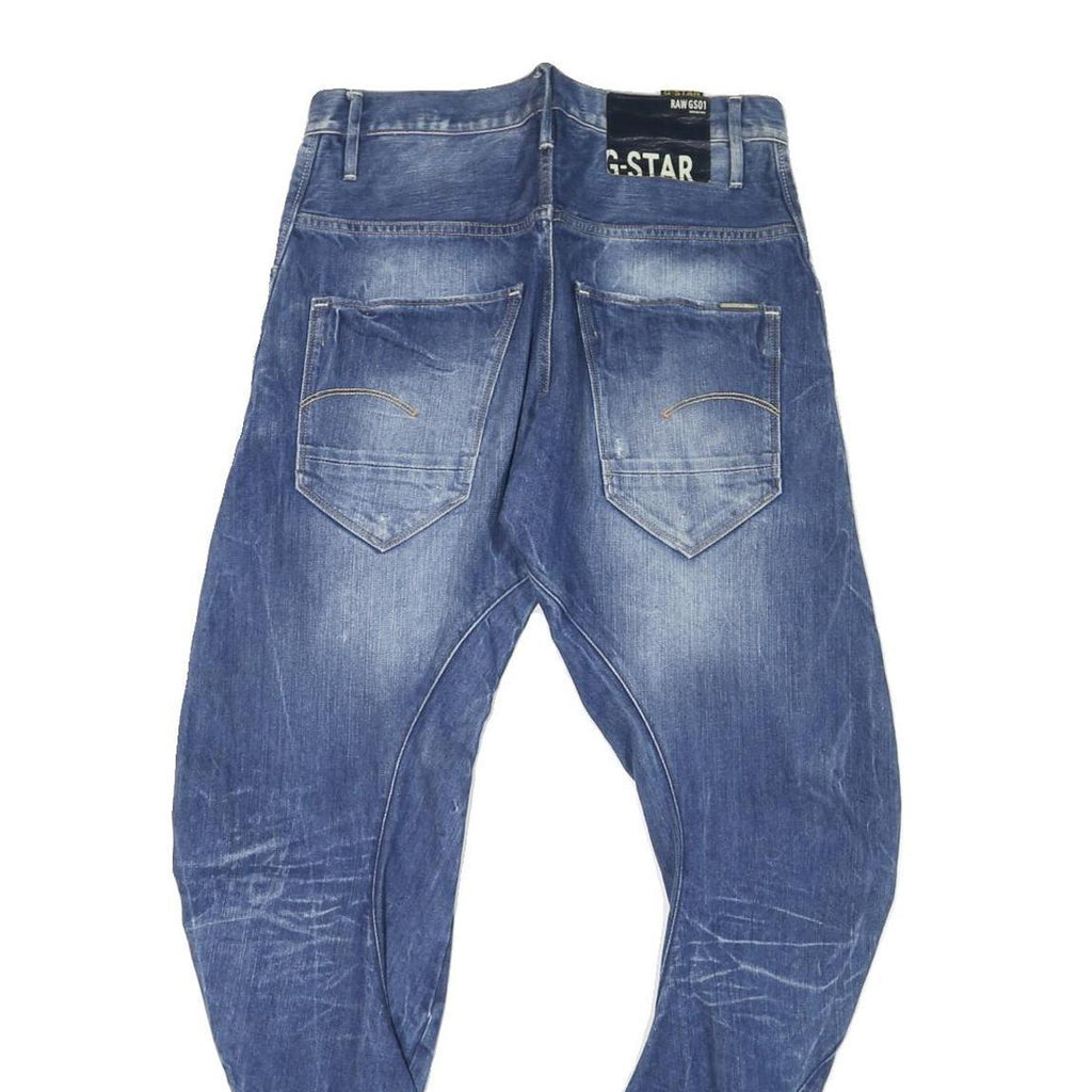 G-STAR Mens Jeans Blue Regular Straight Denim Medium W30 L28 Zip Cotton Blend