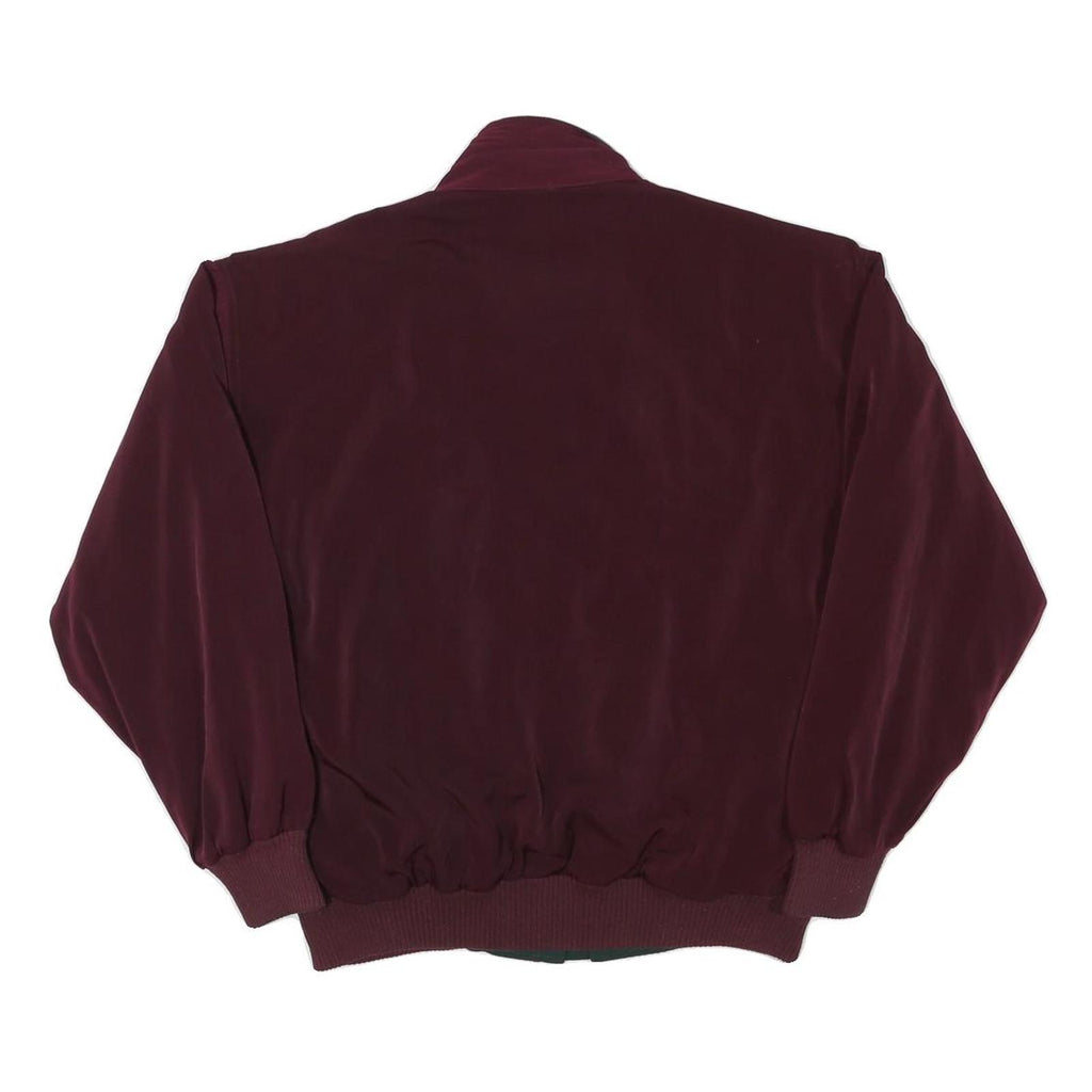 MEINAZY Mens Maroon & Green Classic Jacket M Polyester Blend Embroidered Unique