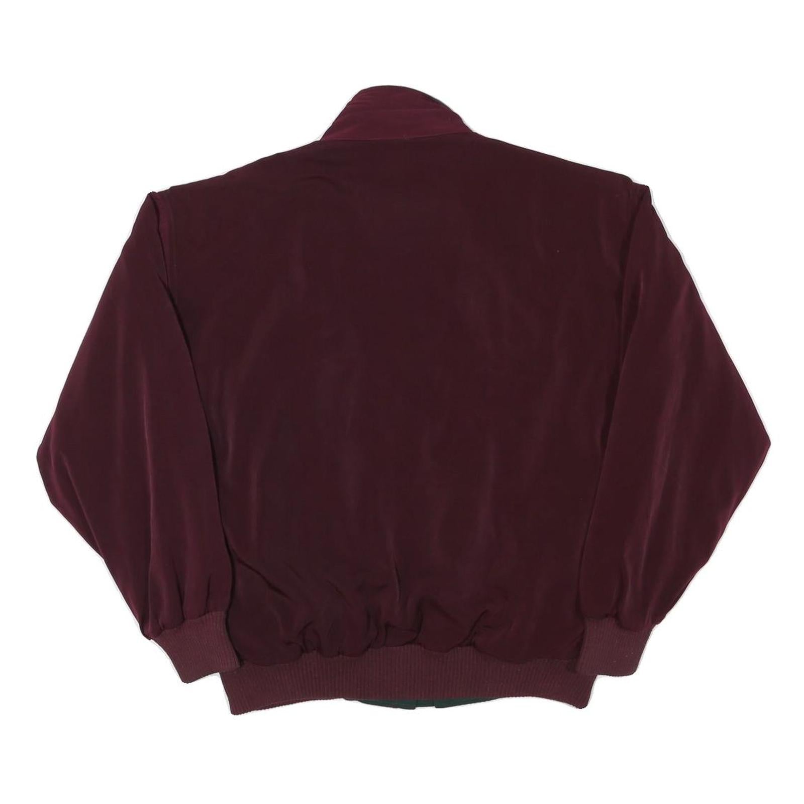 MEINAZY Mens Maroon & Green Classic Jacket M Polyester Blend Embroidered Unique