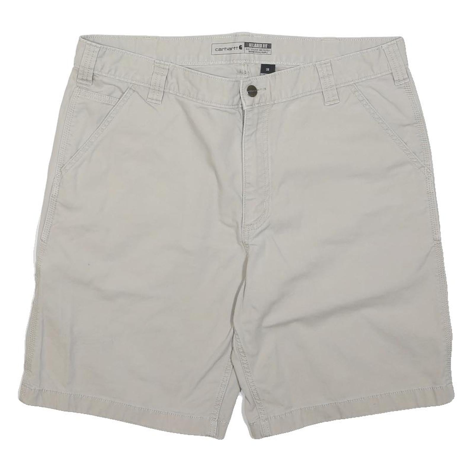 CARHARTT Mens Shorts Beige Relaxed Fit Plain M W36 Workwear Utility