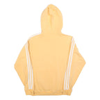 ADIDAS Womens Yellow Hoodie UK 4 Cotton Blend Pullover Drawstring Hood