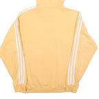 ADIDAS Womens Yellow Hoodie UK 4 Cotton Blend Pullover Drawstring Hood