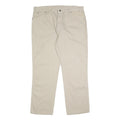 DICKIES Mens Jeans Beige Regular Straight Denim W40 L30 Classic Fit Zip Closure