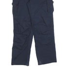 EDEN ONE Womens Regular Fit Navy Cotton Blend Cargo Trousers W30 L28 Utility Zip