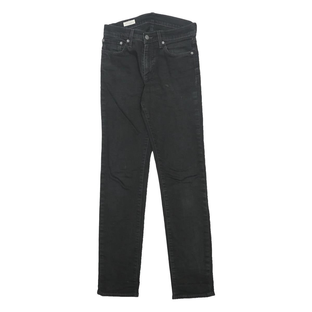 LEVI'S 511 Big E Mens Slim Black Denim W28 L32 Classic Zip Jeans Stylish Fit