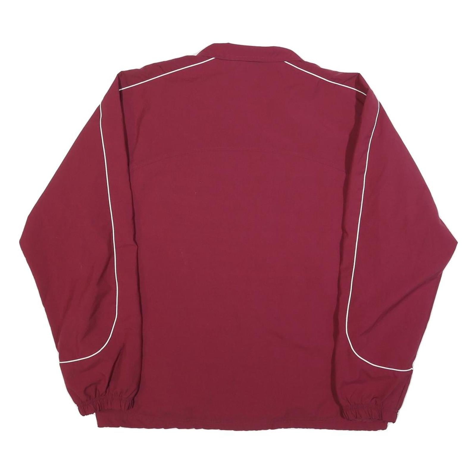 NIKE Mens Maroon Lakeside Basketball Zip Jacket M Polyester Blend Plain