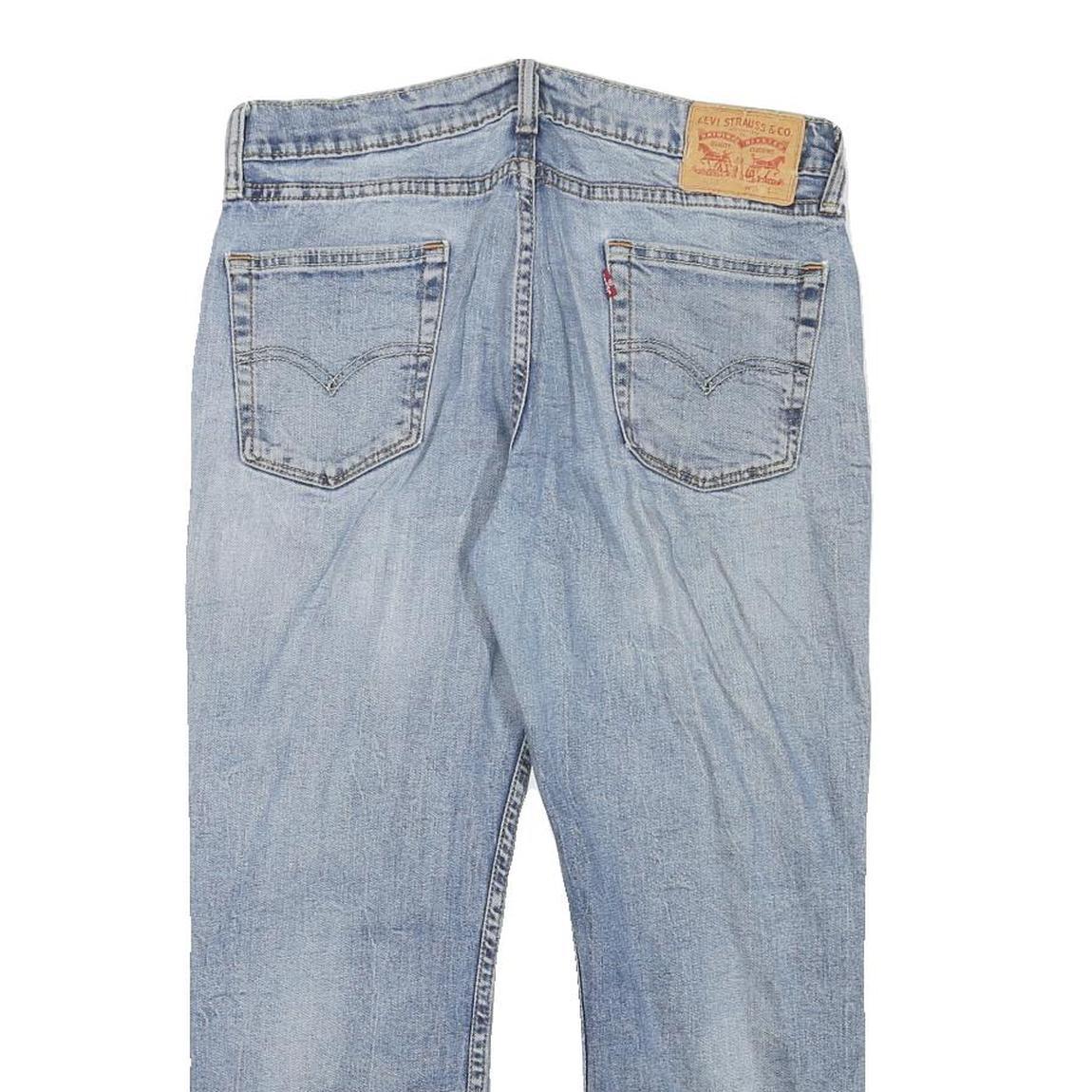 LEVI'S Mens Regular Fit Blue Denim Jeans W31 L24 Cotton Blend Zip Pockets