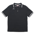 KAPPA Mens Black & White Polo Shirt M Cotton Classic Fit Logo Casual