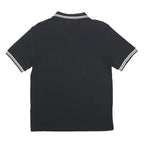 KAPPA Mens Black & White Polo Shirt M Cotton Classic Fit Logo Casual