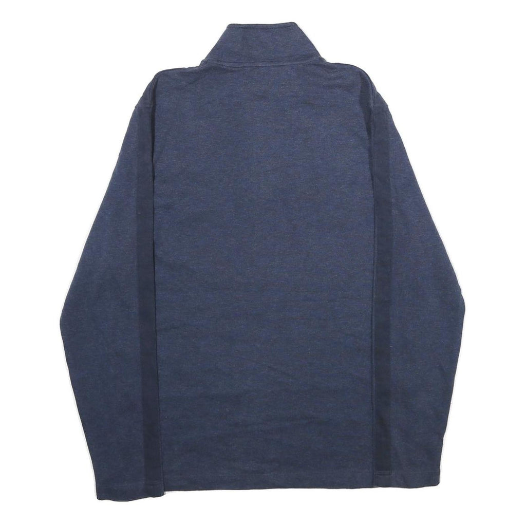 CALVIN KLEIN Mens Blue Half Zip M Cotton Blend Casual Sweatshirt