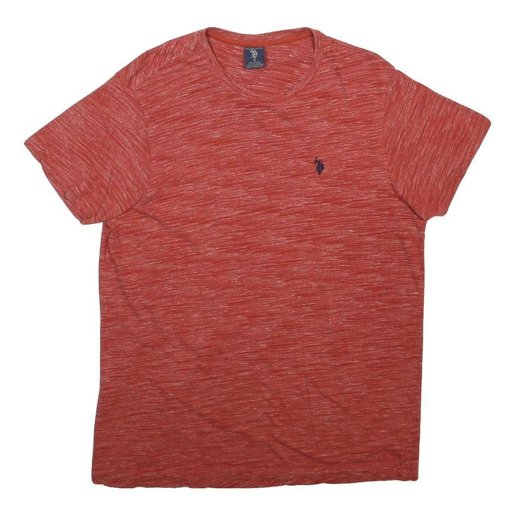 U.S. POLO ASSN Mens Red Crew Neck Short Sleeve T-Shirt M Cotton Blend Classic