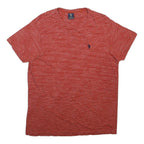 U.S. POLO ASSN Mens Red Crew Neck Short Sleeve T-Shirt M Cotton Blend Classic