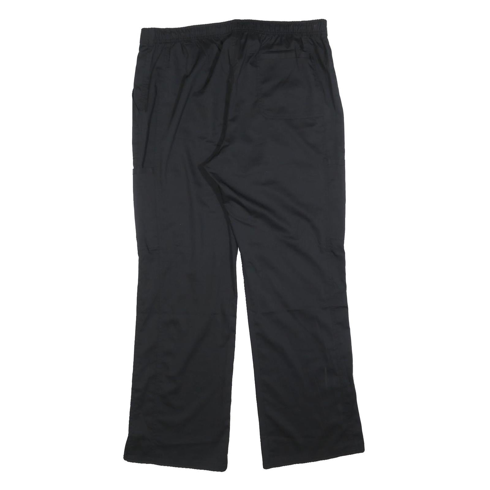 CHEROKEE Womens Relaxed Black Drawstring Trousers W36 L32 Casual Comfort Fit