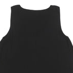 MASSIMO DUTTI Womens Black Lace Trim Sleeveless V-Neck Top M Ribbed