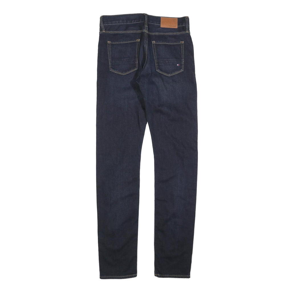 TOMMY HILFIGER Mens Jeans Blue Slim Skinny Denim Dark W30 L34 Stylish Fit