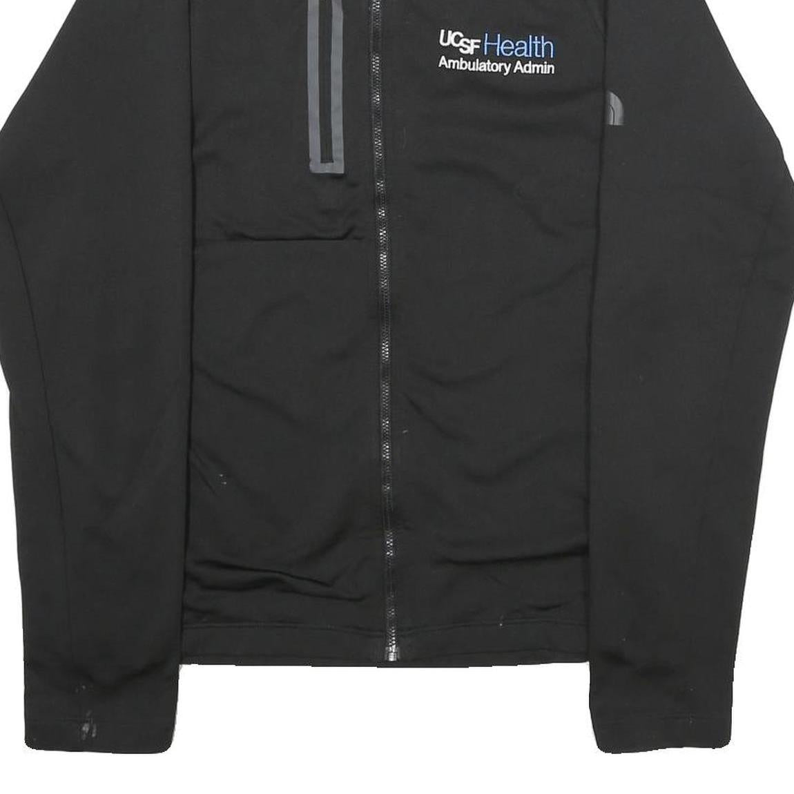 THE NORTH FACE Mens Black Zip Jacket S Polyester Plain UCSF Health Embroidered
