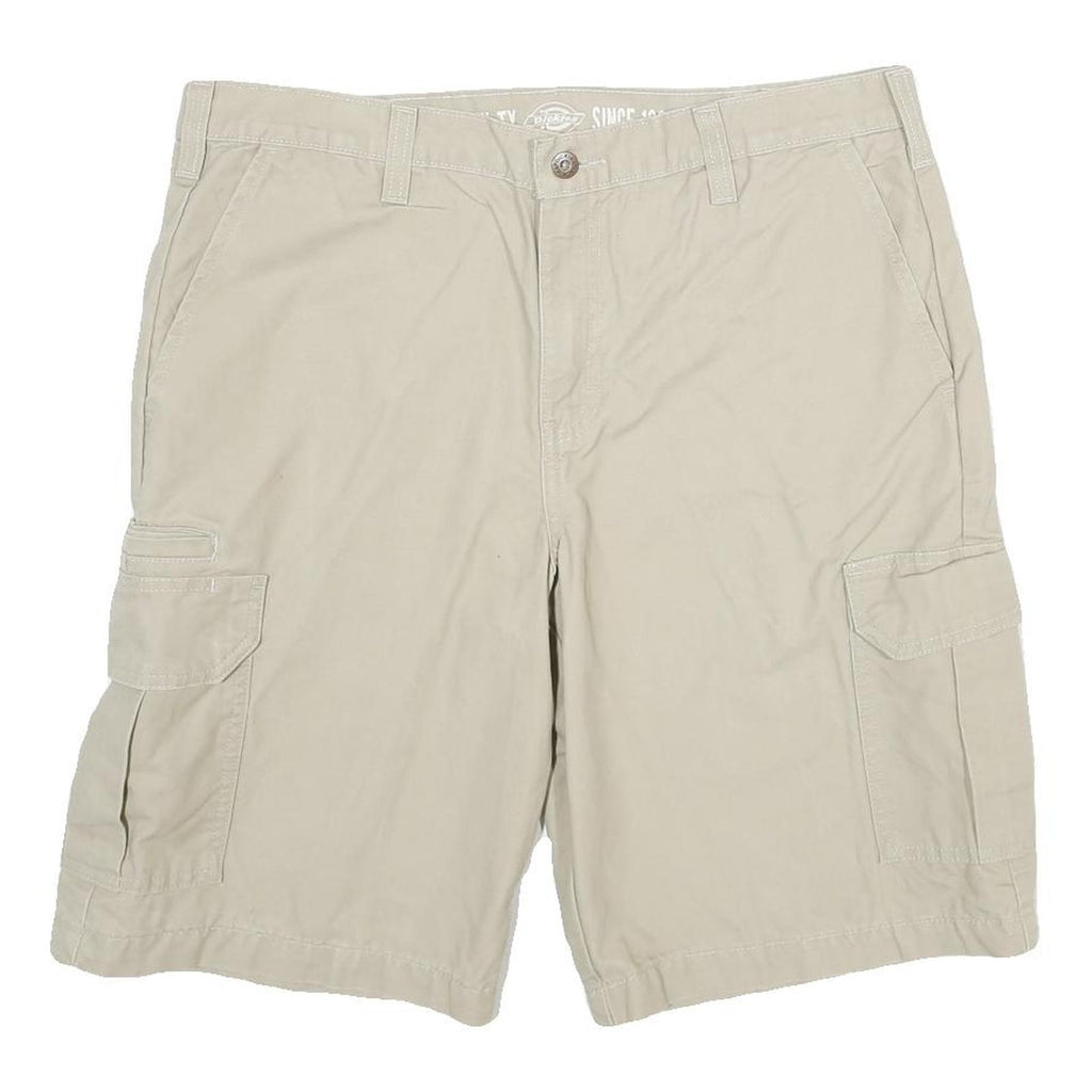 DICKIES Mens Shorts Beige Cargo L W34 Workwear Durable Cotton Pocket
