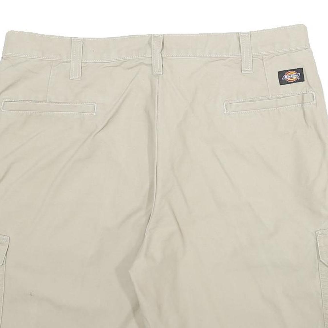 DICKIES Mens Shorts Beige Cargo L W34 Workwear Durable Cotton Pocket