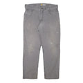 CARHARTT Mens Cotton Blend Grey Relaxed Fit Straight Leg Trousers W34 L30