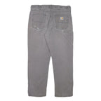 CARHARTT Mens Cotton Blend Grey Relaxed Fit Straight Leg Trousers W34 L30