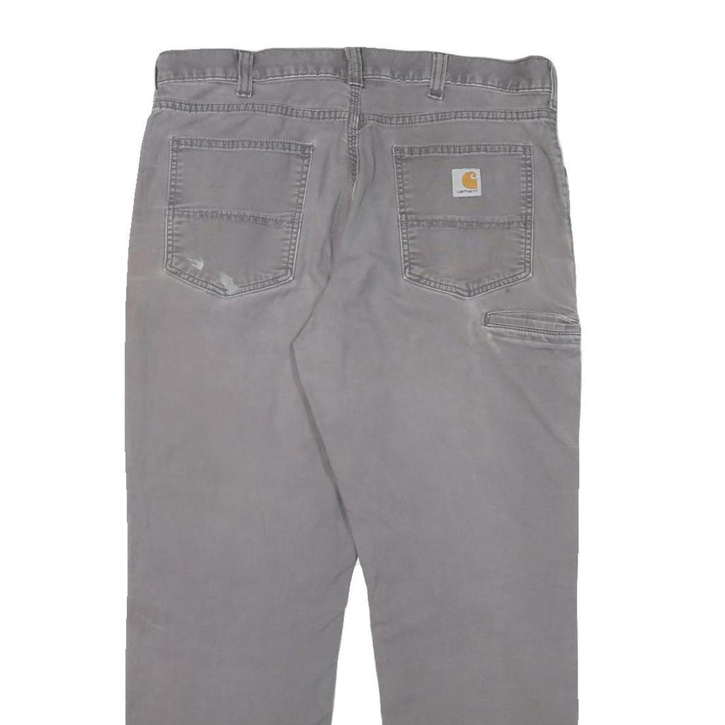 CARHARTT Mens Cotton Blend Grey Relaxed Fit Straight Leg Trousers W34 L30
