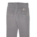 CARHARTT Mens Cotton Blend Grey Relaxed Fit Straight Leg Trousers W34 L30