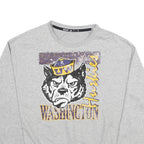 ADIDAS Mens Grey Washington Huskies Crew Neck XL Cotton Blend Sweatshirt