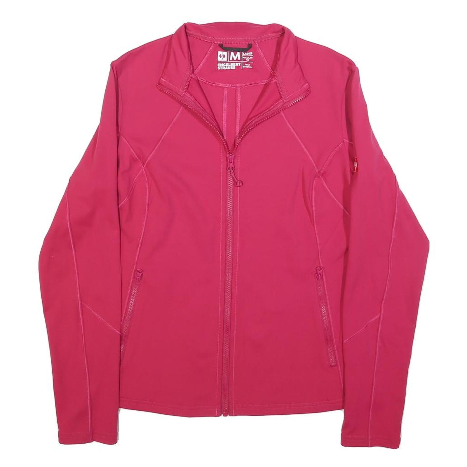 ENGELBERT STRAUSS Womens Pink Jacket M Polyester Zip Activewear Lightweight