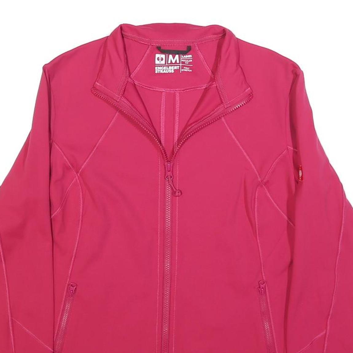 ENGELBERT STRAUSS Womens Pink Jacket M Polyester Zip Activewear Lightweight