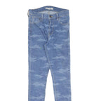 LEVI'S Womens Slim Blue Skinny Denim Light W26 L30 Camouflage Print Jeans