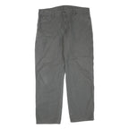 DICKIES Mens Cotton Blend Grey Regular Straight Trousers W38 L30 Workwear Casual