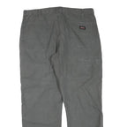 DICKIES Mens Cotton Blend Grey Regular Straight Trousers W38 L30 Workwear Casual